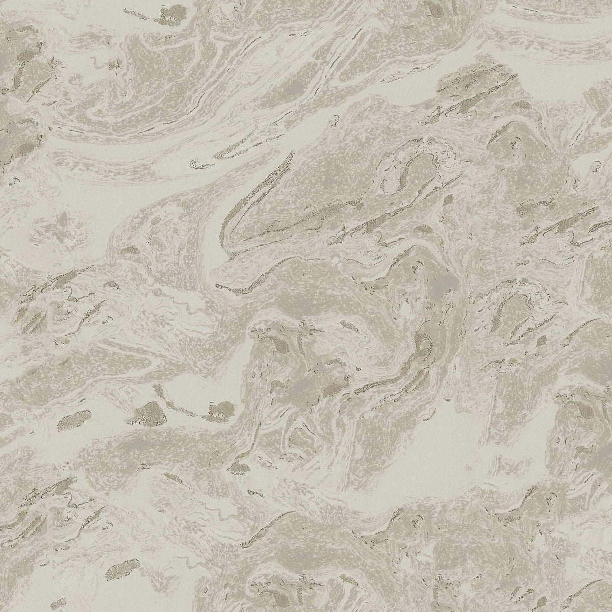 Reyne Marble Wallpaper by York Wallcoverings features a light gray and white marbled pattern with swirling, irregular shapes and soft, textured details for a natural stone look.