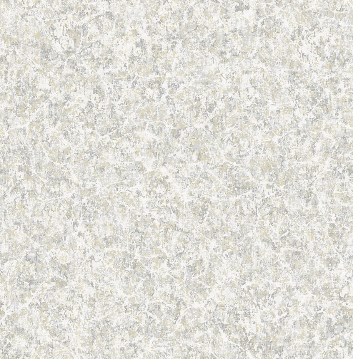 Hepworth Texture Wallpaper by York Wallcoverings features a gray and white marbled texture with subtle hints of beige and irregular, mottled patterns that evoke a stone-like appearance.