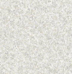 Hepworth Texture Wallpaper by York Wallcoverings features a gray and white marbled texture with subtle hints of beige and irregular, mottled patterns that evoke a stone-like appearance.