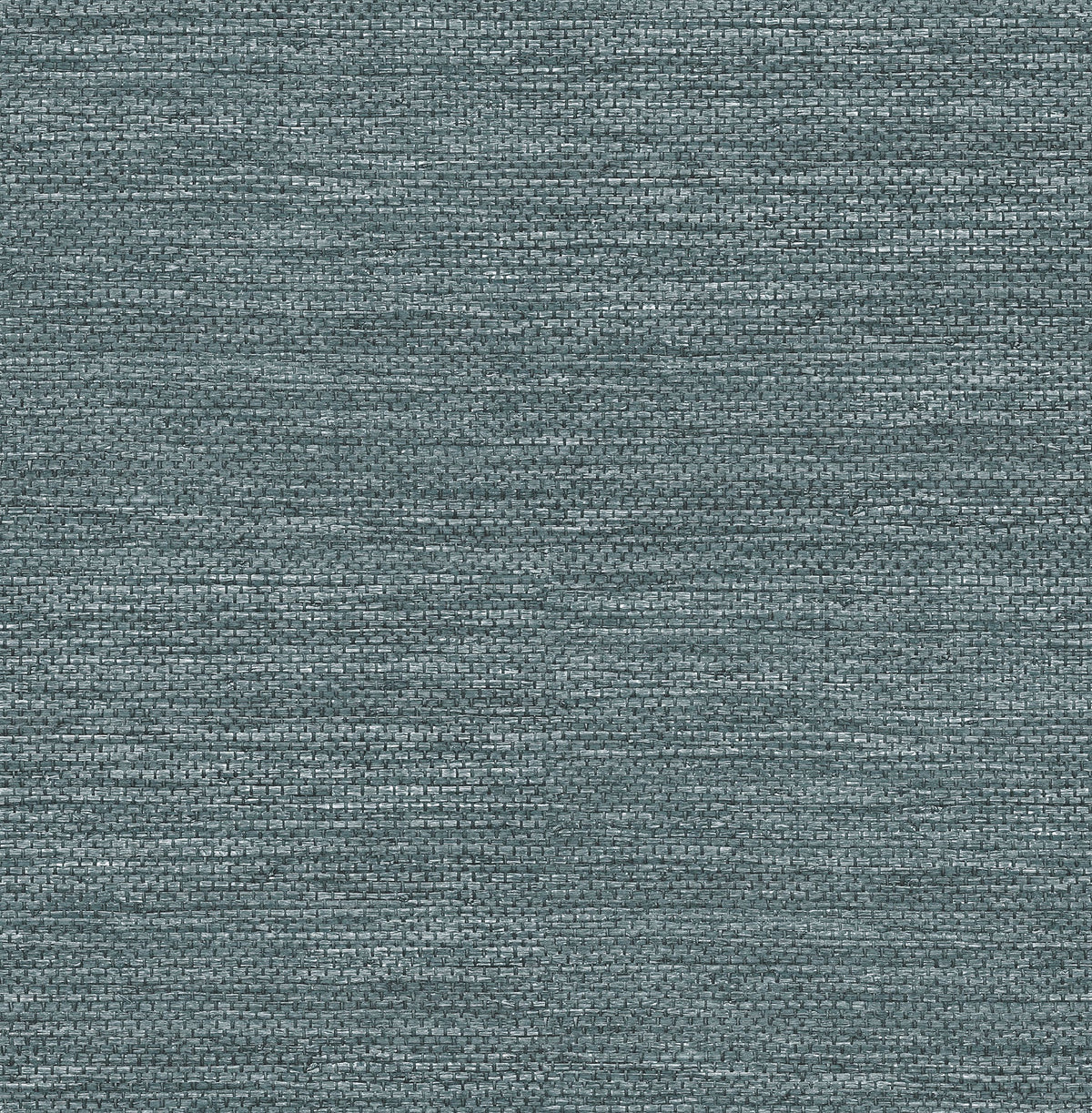Malin Faux Grasscloth Wallpaper by York Wallcoverings features a blue-gray woven texture with visible threads and subtle horizontal lines. The wallpaper has a soft, slightly heathered finish for a cozy, casual look. No other objects or patterns appear in the image.