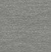 A close-up view of York Wallcoverings’ Malin Faux Grasscloth Wallpaper in gray, featuring a subtle, slightly mottled texture with visible horizontal and vertical threads.