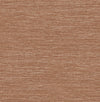 Close-up of the Malin Faux Grasscloth Wallpaper by York Wallcoverings, featuring a textured brown surface with intersecting horizontal and vertical threads that create a woven pattern. The subtle color variations lend the wallpaper a slightly mottled appearance.