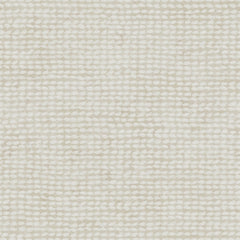 Close-up of Chesapeake Wellen Abstract Rope Wallpaper by York Wallcoverings, highlighting its cream and white woven pattern with a repeating design of small, interlocking loops and threads.