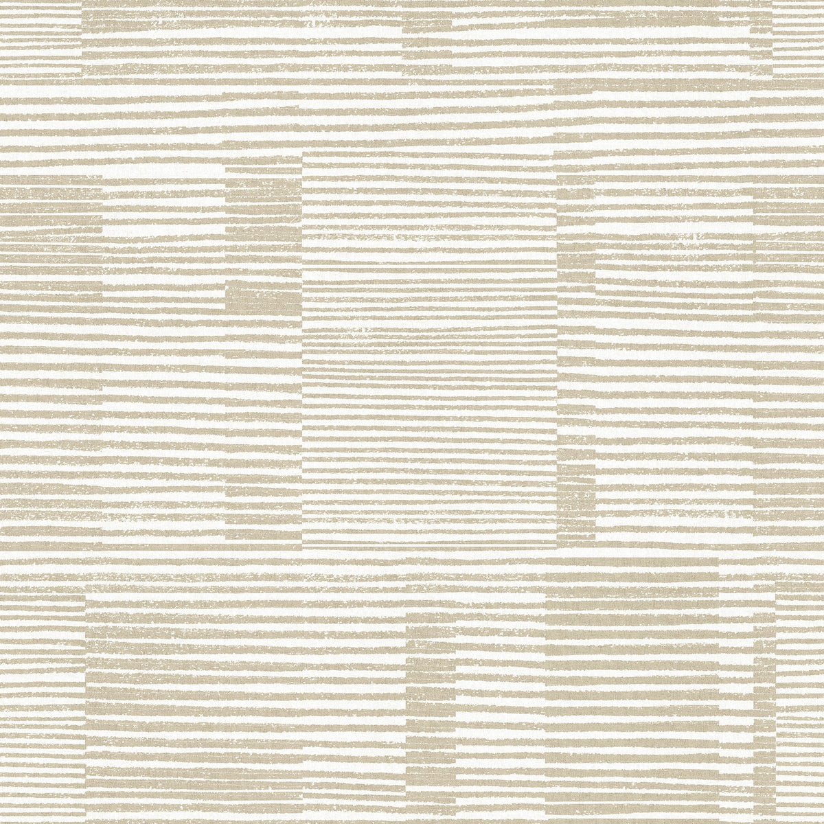 Callaway Woven Stripes Wallpaper by York Wallcoverings features a beige and white geometric pattern with horizontal and vertical lines of varying thickness, creating a grid-like abstract design with a textured appearance.