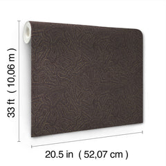 York Wallcoverings’ Hollenback Dotted Abstract Wallpaper is a roll measuring 33 ft (10.06 m) in length and 20.5 in (52.07 cm) in width, featuring a subtle dark dotted abstract pattern.