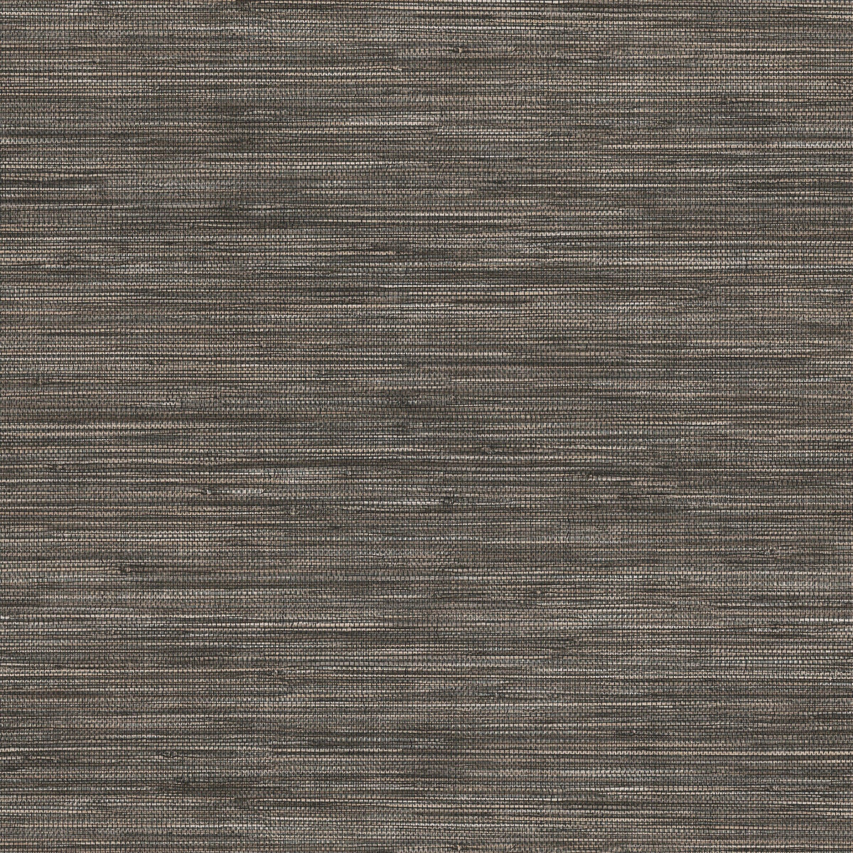 Winn Faux Grasscloth Wallpaper in dark brown with a horizontal woven grasscloth texture.