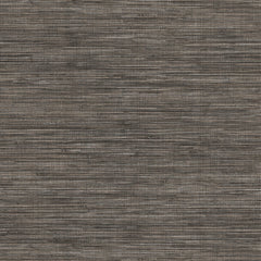 Winn Faux Grasscloth Wallpaper in dark brown with a horizontal woven grasscloth texture.