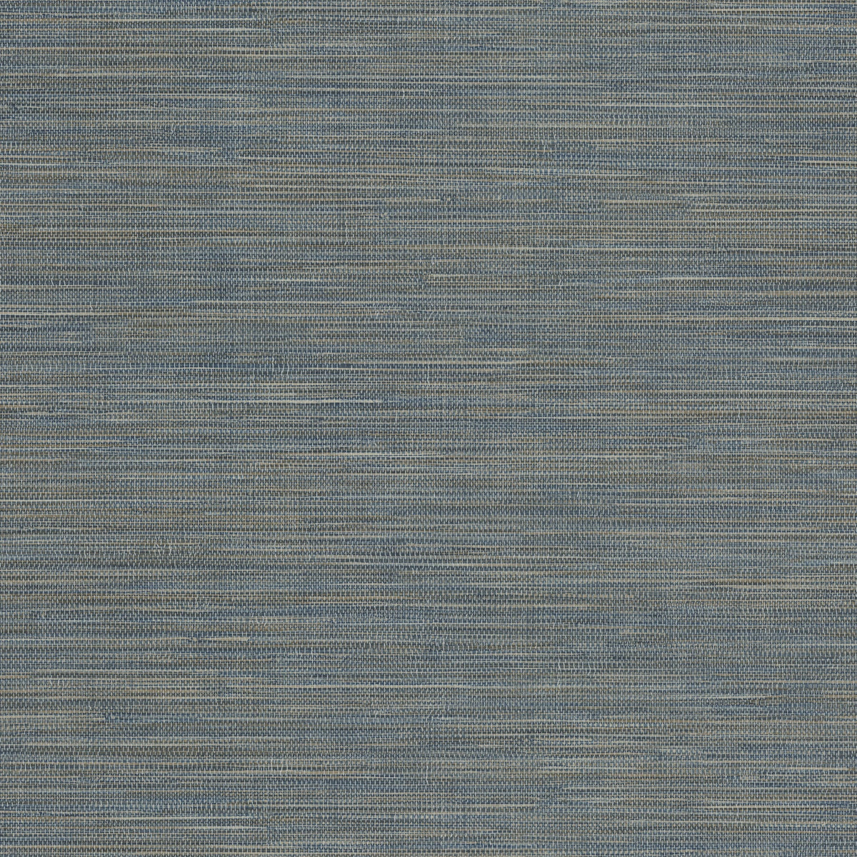 Blue-grey Winn Faux Grasscloth Wallpaper with a horizontal, woven texture.