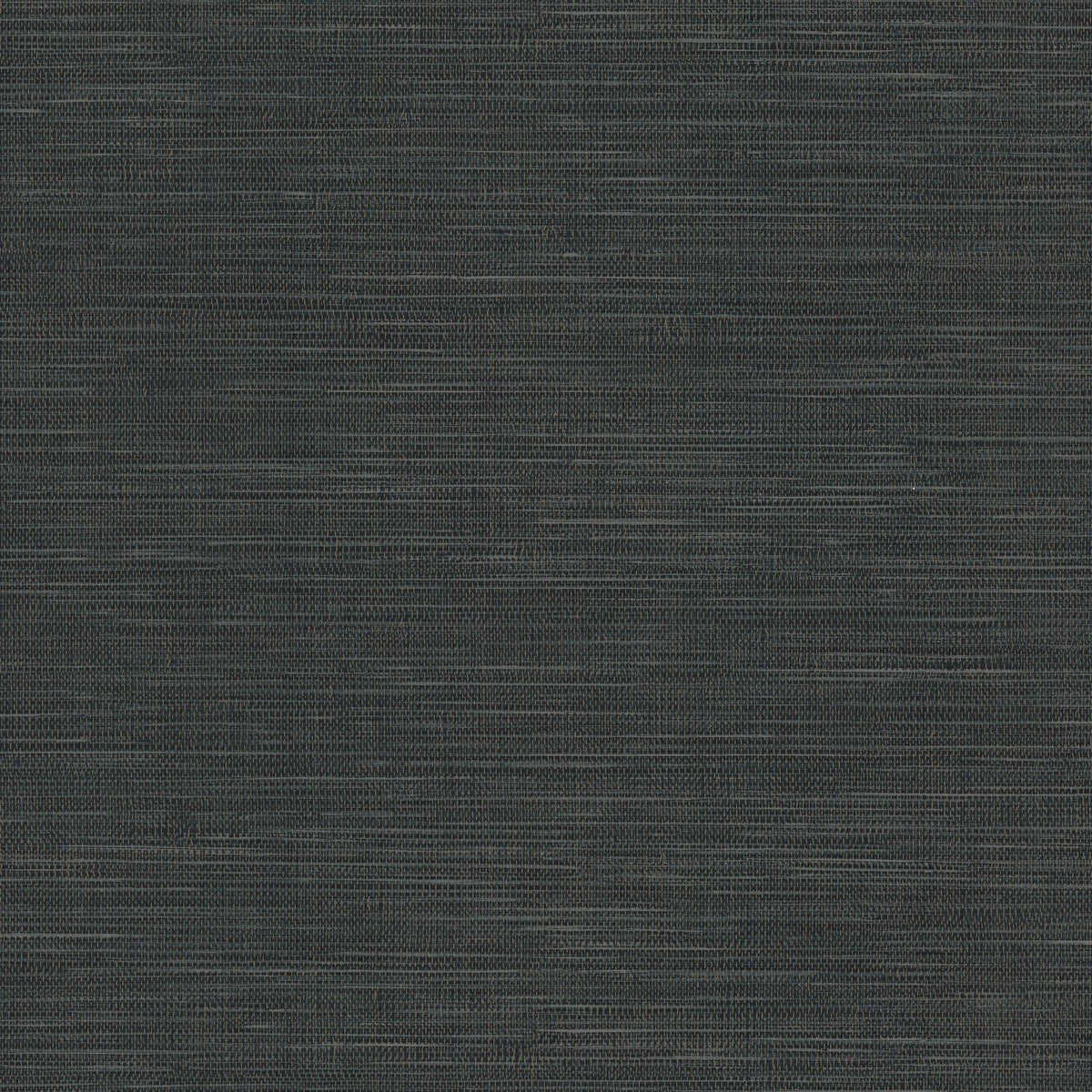 Winn Faux Grasscloth Wallpaper featuring a dark charcoal gray color and a textured, woven grasscloth pattern.