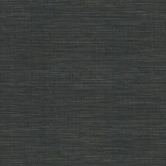 Winn Faux Grasscloth Wallpaper featuring a dark charcoal gray color and a textured, woven grasscloth pattern.