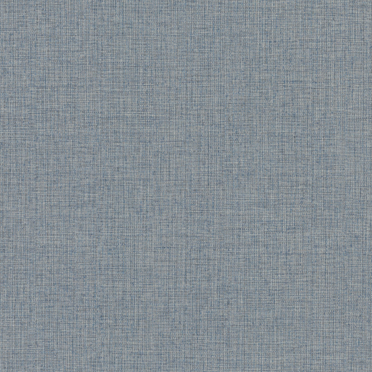 Clarkson Woven Wallpaper in blue and grey with a crosshatch, woven-fabric texture.