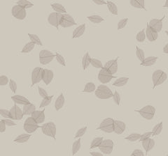Myles Leaves Wallpaper features a pattern of delicate, scattered leaf skeletons on a solid light background.