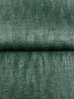 Bryson Feathered Texture Wallpaper featuring a dark green, textured, feathered, herringbone pattern.