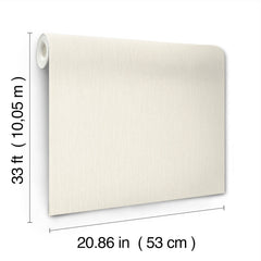 The Chesapeake Elijah Texture Wallpaper by York Wallcoverings is a beige wallpaper roll measuring 33 ft (10.05 m) in length and 20.86 in (53 cm) in width.