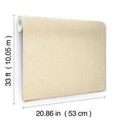 The York Wallcoverings Chesapeake Elijah Texture Wallpaper comes in a beige roll measuring 33 ft (10.05 m) in length and 20.86 in (53 cm) in width.