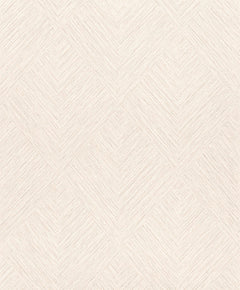 The Chesapeake Hollis Textured Diamond Wallpaper by York Wallcoverings features a light beige hue with a subtle, modern diamond pattern created from diagonal lines, resulting in a sophisticated herringbone or chevron effect across the entire surface.