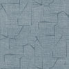 The Lyle Abstract Geometric Wallpaper by York Wallcoverings features a light blue fabric-like texture with irregular, intersecting darker blue lines that create an abstract geometric pattern across the surface, offering a subtle, modern, and textured appearance.
