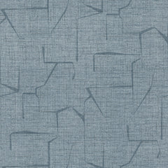 The Lyle Abstract Geometric Wallpaper by York Wallcoverings features a light blue fabric-like texture with irregular, intersecting darker blue lines that create an abstract geometric pattern across the surface, offering a subtle, modern, and textured appearance.