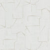 The Lyle Abstract Geometric Wallpaper by York Wallcoverings features thin, light beige lines forming irregular geometric shapes on a white textured background, creating a modern minimalist look.