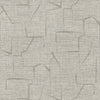 Lyle Abstract Geometric Wallpaper by York Wallcoverings features a textured gray surface with a subtle woven pattern, intersected by faint, irregular geometric lines in a slightly darker shade for a modern, abstract look.