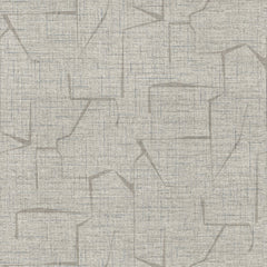 Lyle Abstract Geometric Wallpaper by York Wallcoverings features a textured gray surface with a subtle woven pattern, intersected by faint, irregular geometric lines in a slightly darker shade for a modern, abstract look.