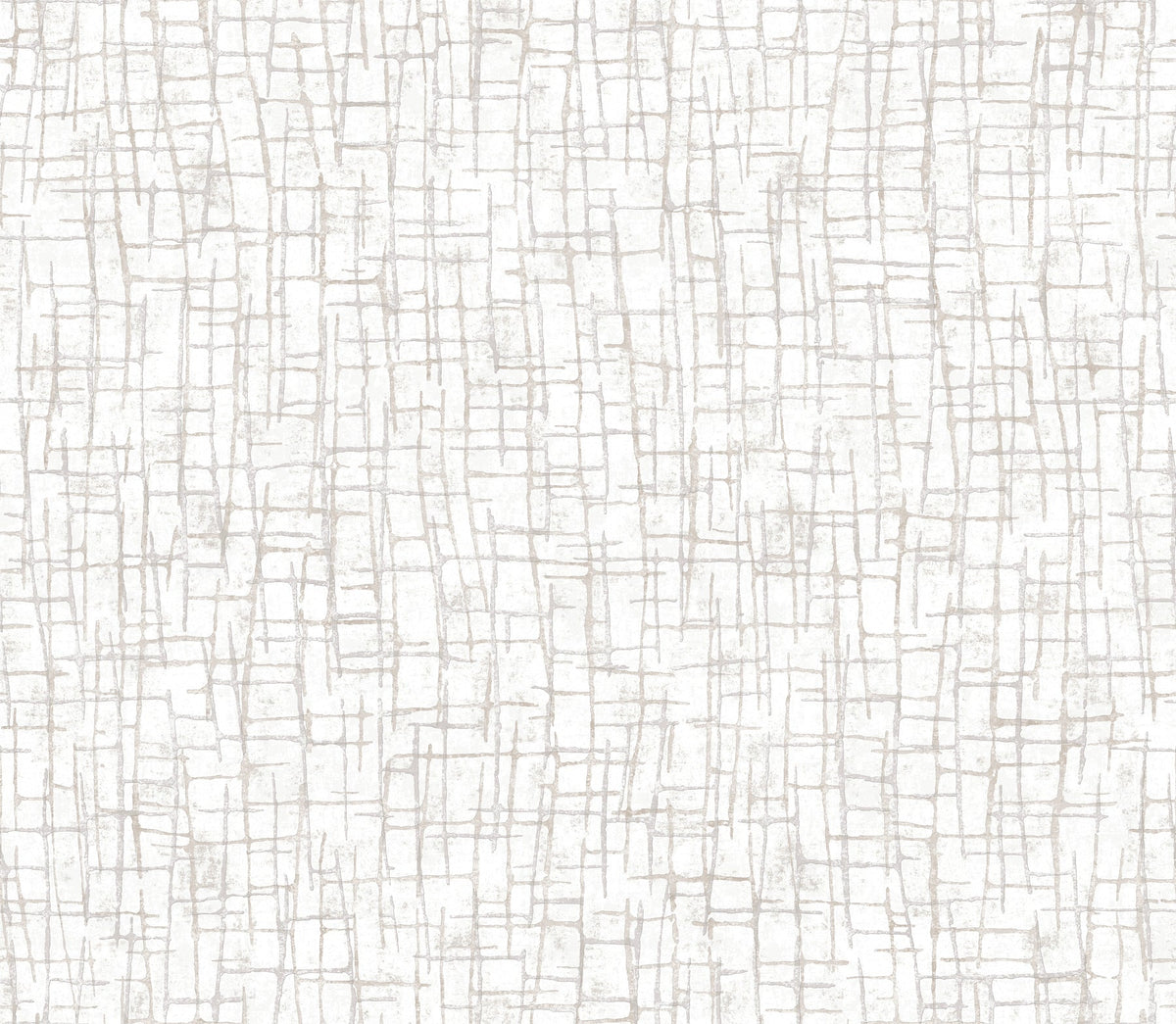 The Rian Linear Abstract Wallpaper by York Wallcoverings features a minimalistic design of evenly spaced, irregular light gray lines intersecting on a white background, creating a hand-drawn grid or woven texture effect.