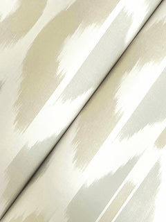 Patan Wallpaper by York Wallcoverings features a neutral-toned design with diagonal brushstroke patterns in beige, cream, and light gray, lending an abstract and modern aesthetic.