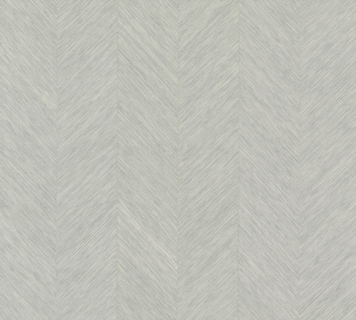 Chevron Wallpaper by York Wallcoverings features a light gray hue with a refined herringbone pattern of slim diagonal lines forming a chevron effect, lending the surface a textured and contemporary feel.