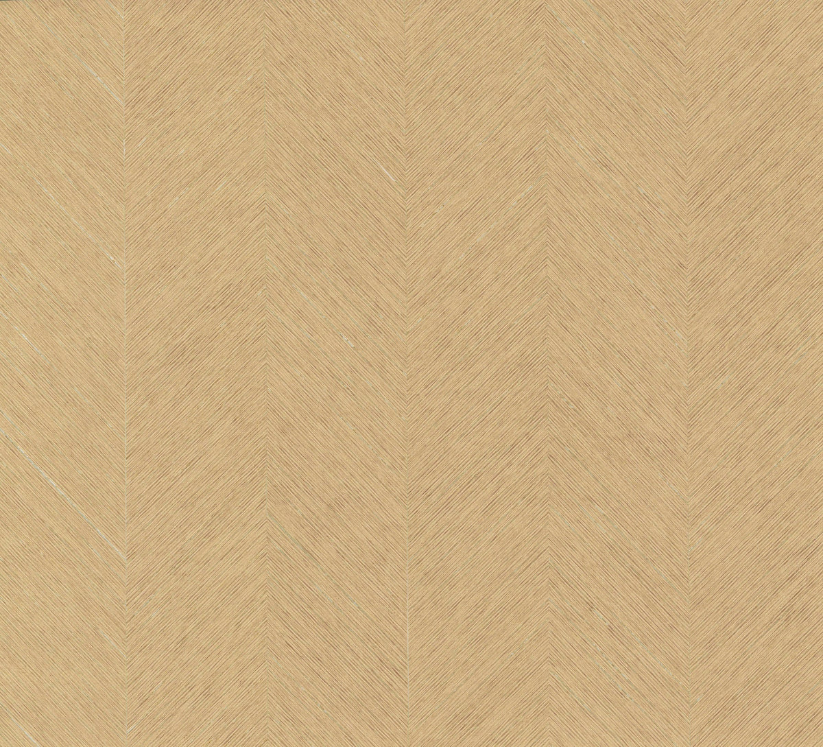 York Wallcoverings’ Chevron Wallpaper features a light tan, textured surface with a subtle chevron pattern created by fine, closely spaced diagonal lines alternating in direction.