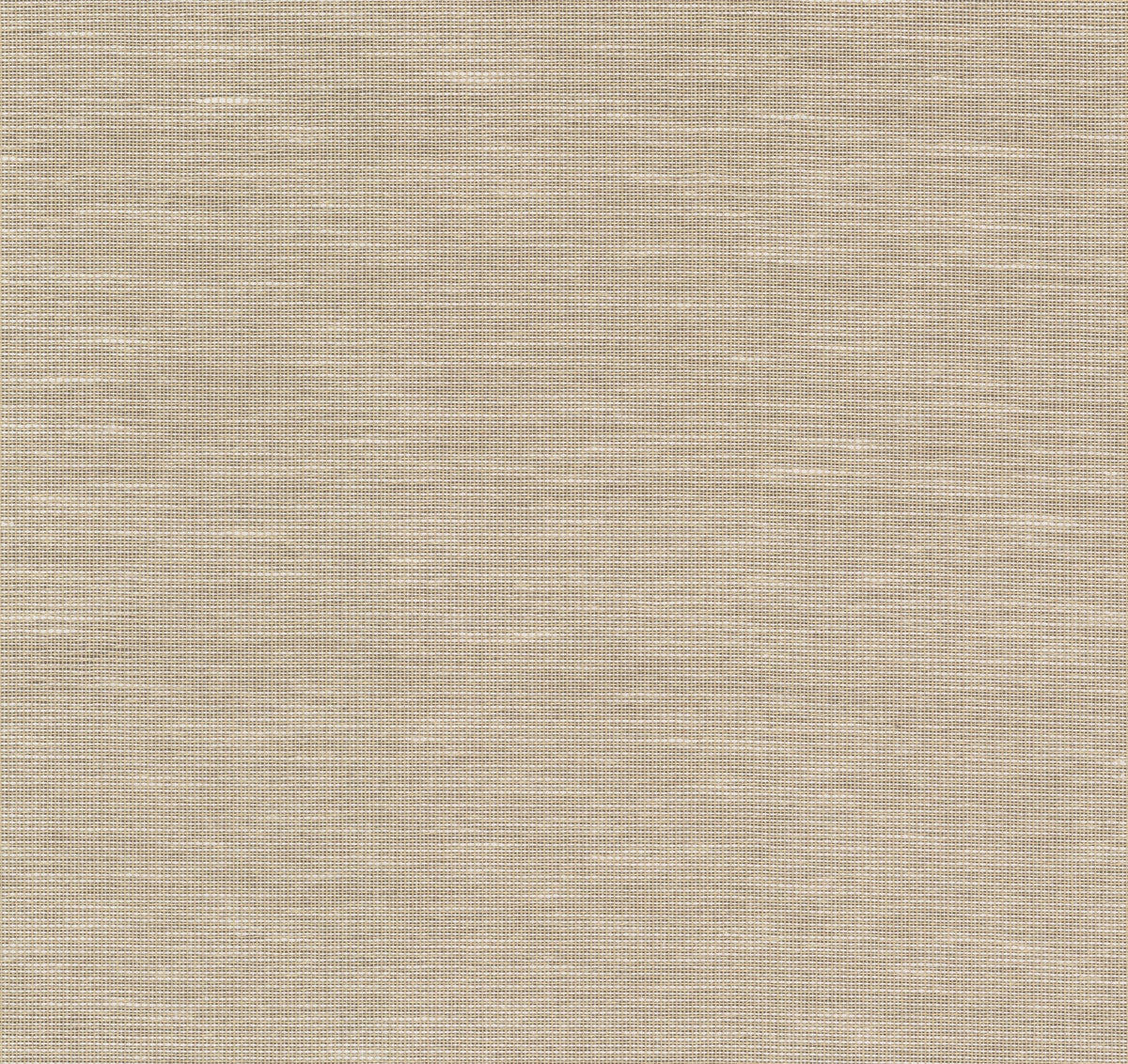 Paper & Thread Weave Wallpaper by York Wallcoverings features a light brown woven fabric texture, showcasing a delicate horizontal and vertical thread pattern that creates a refined, linen-inspired look. The surface is smooth and uniformly colored, free from visible blemishes or imperfections.