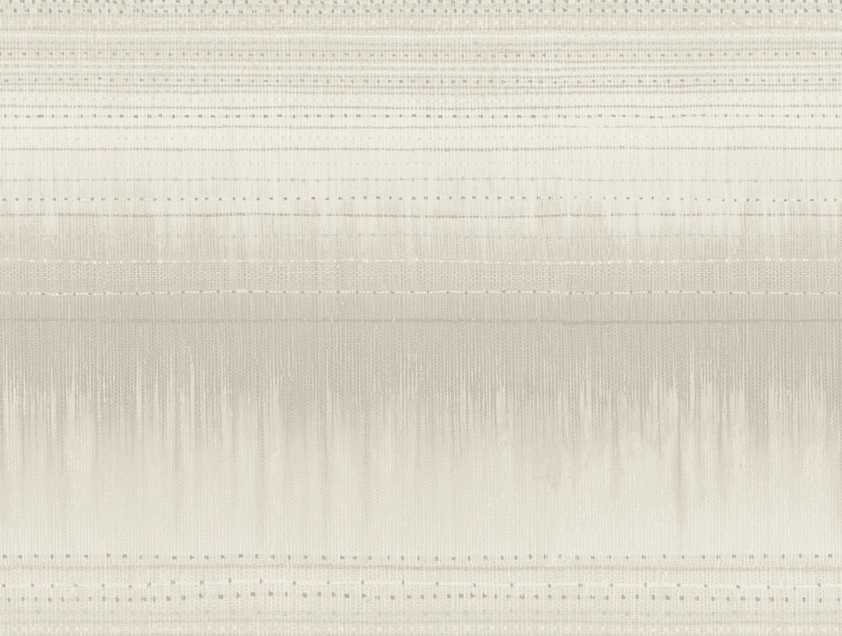 Desert Textile Wallpaper by York Wallcoverings features a textured, abstract background with horizontal lines and soft gradients in beige and off-white tones, evoking the look of woven fabric or a minimalist landscape.