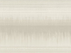 York Wallcoverings’ Desert Textile Wallpaper features a textured beige and off-white abstract background with horizontal stitched lines and subtle gradient patterns that evoke the look of threads or fabric.