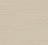 Ragtime Silk Wallpaper by York Wallcoverings features a light beige textured surface with subtle horizontal lines, evoking the look of natural woven fabric. This calming, neutral wallpaper provides a refined background ideal for various design applications, with no visible objects or distinct patterns.
