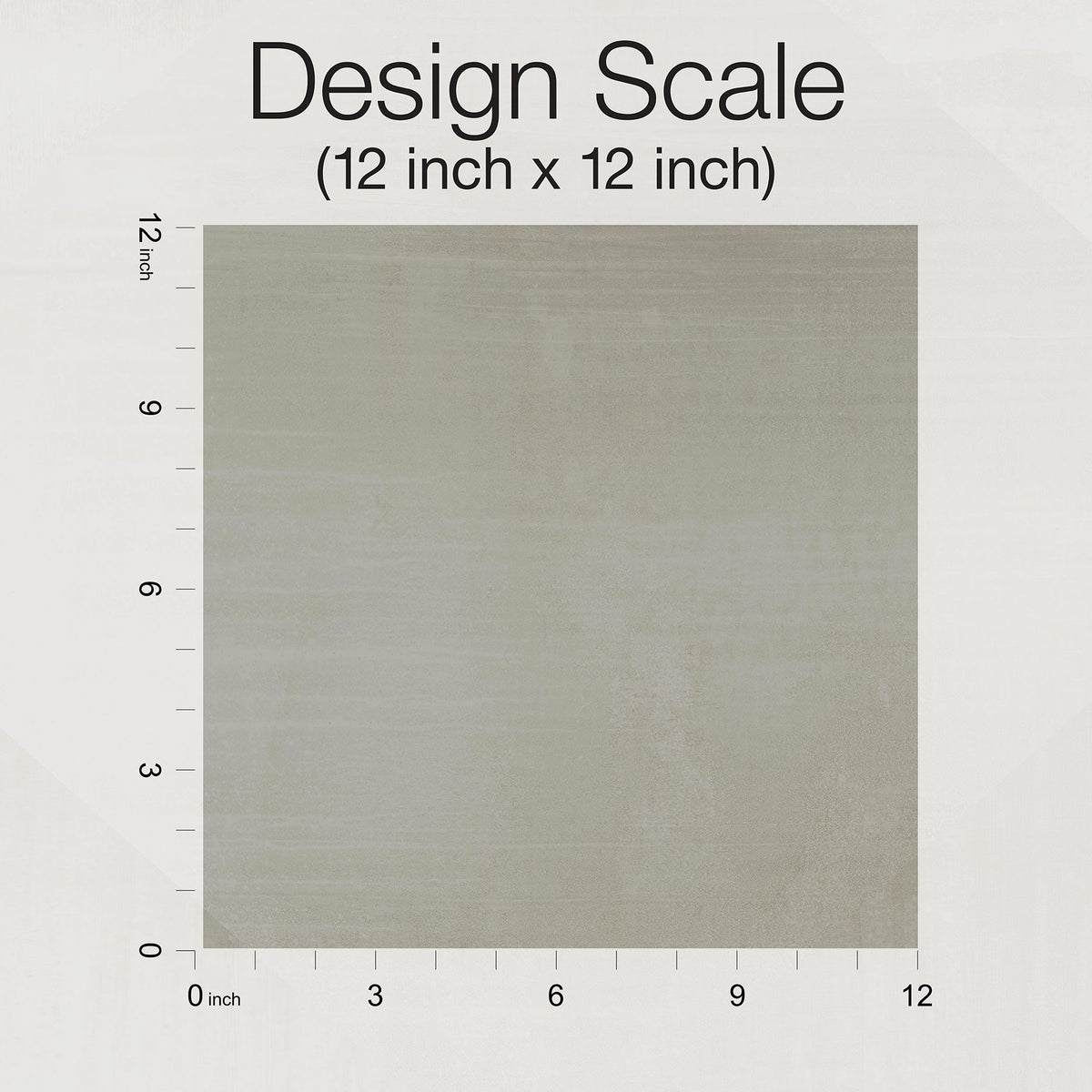 A square swatch of solid matte grey In Clay Wallpaper by York Wallcoverings displayed on a twelve-inch by twelve-inch grid.