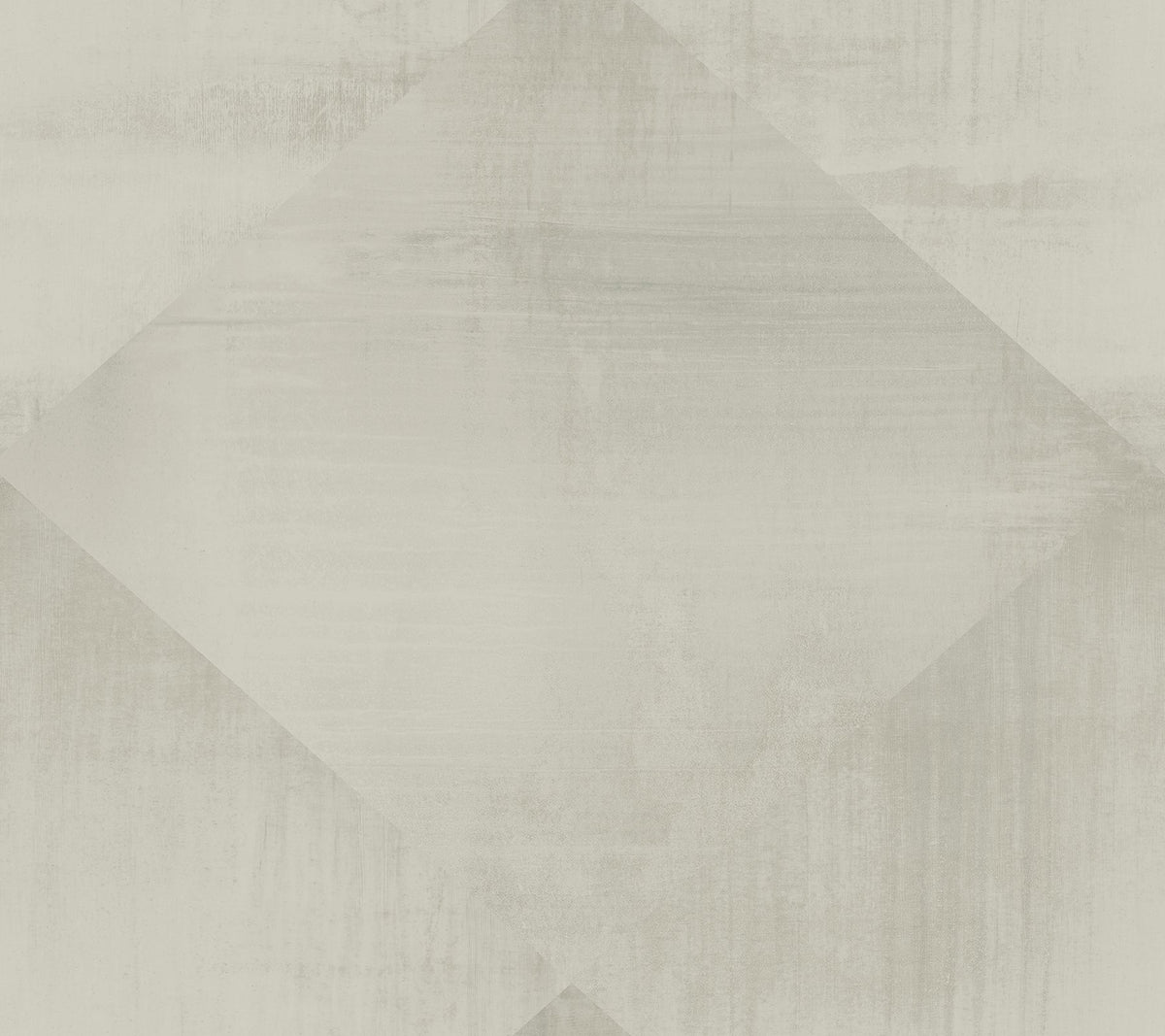 In Clay Wallpaper with a light gray, textured surface featuring a large, centered diamond shape outlined by subtle shifts in tone.