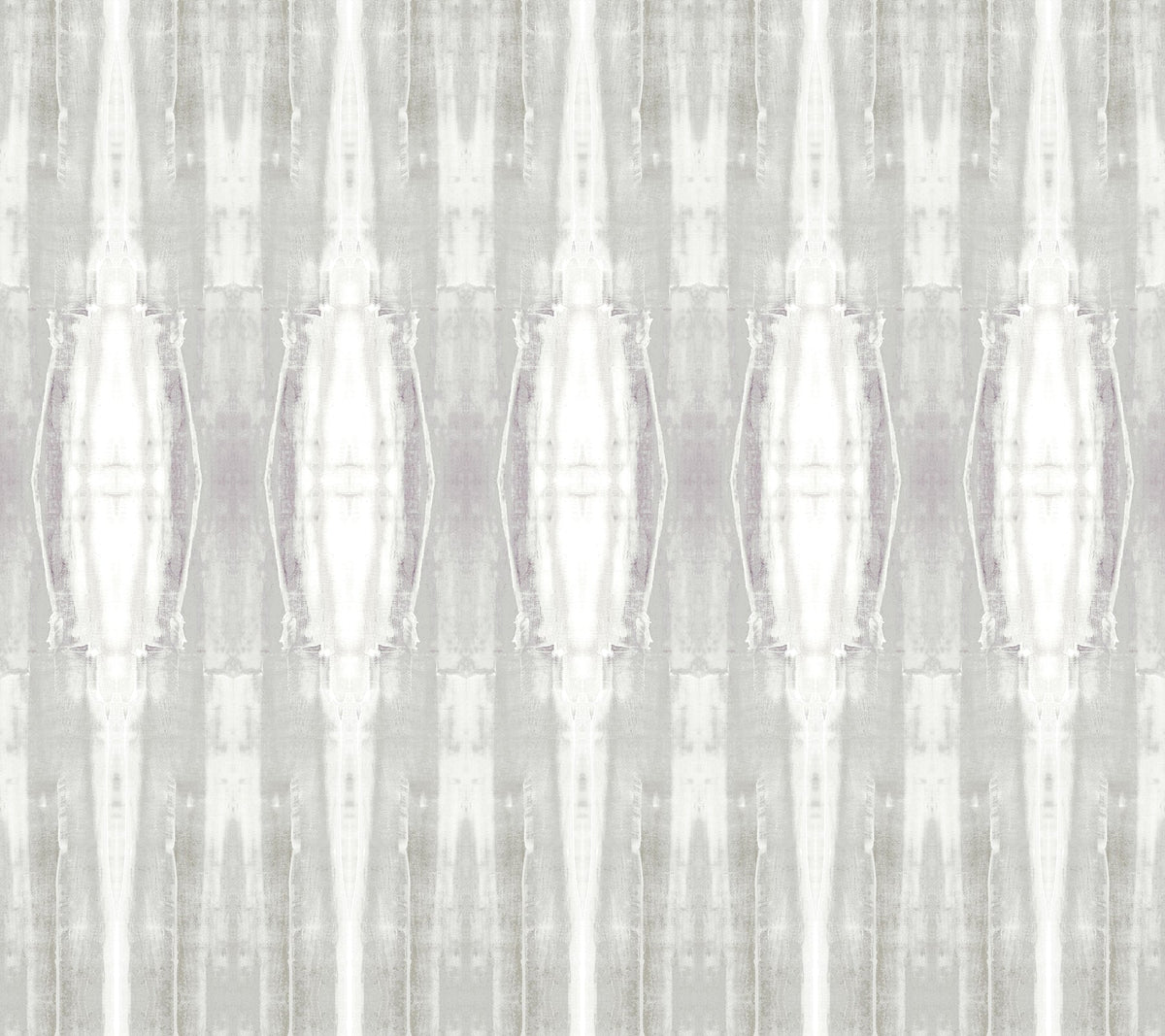 Escalante Wallpaper featuring a repeating vertical pattern of light gray, brushed-texture columns with oval shapes.