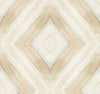 Ballad Wallpaper featuring a diamond pattern formed by diagonal, wood-grain texture in shades of cream and beige.