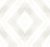 Ballad Wallpaper featuring a white and light grey diamond pattern created by textured, brushstroke-like lines.