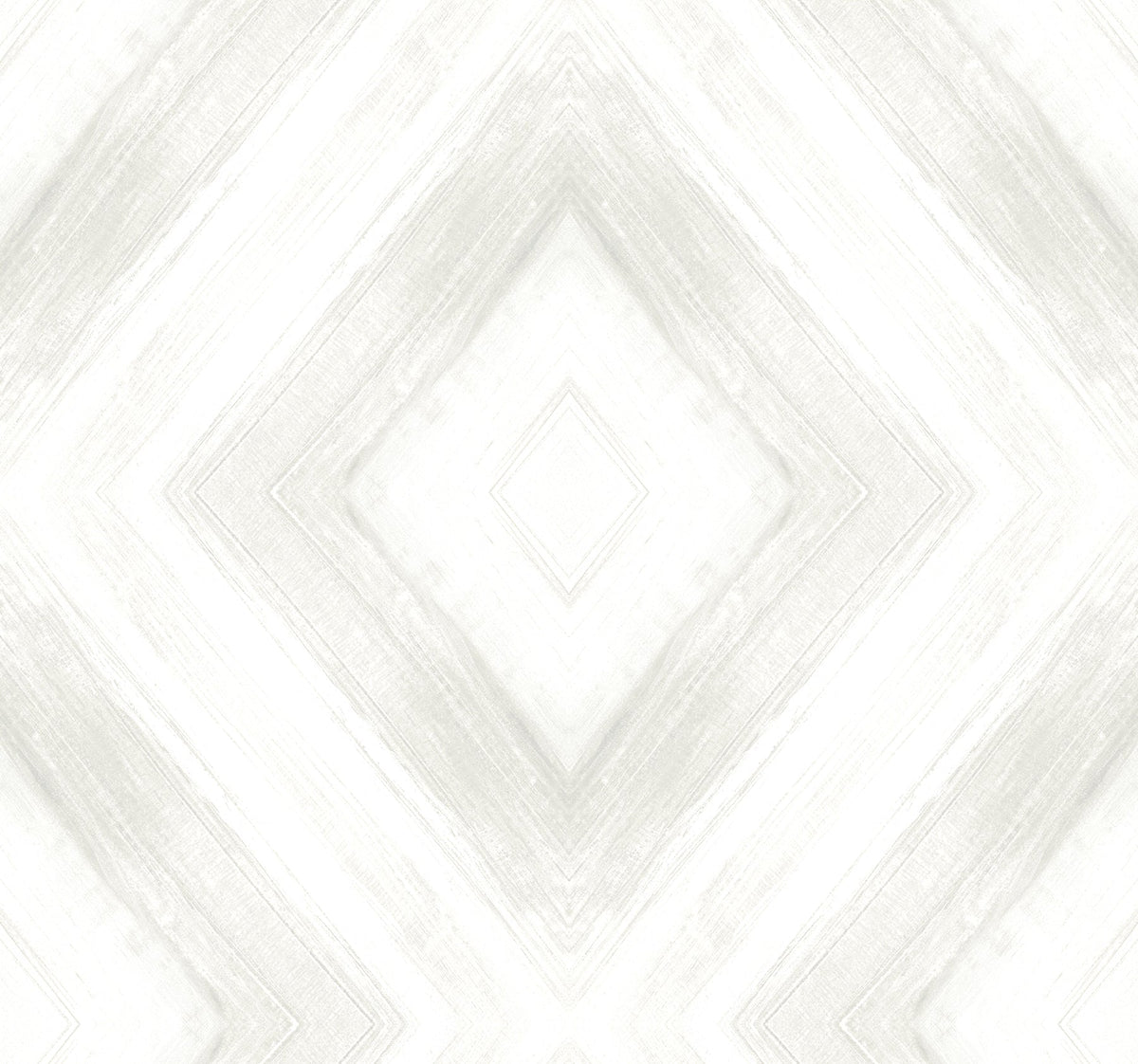 Ballad Wallpaper featuring a white and light grey diamond pattern created by textured, brushstroke-like lines.