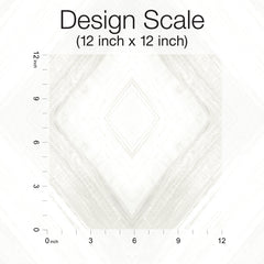 Ballad Wallpaper swatch with a light grey diamond pattern shown against a 12-inch by 12-inch scale grid.