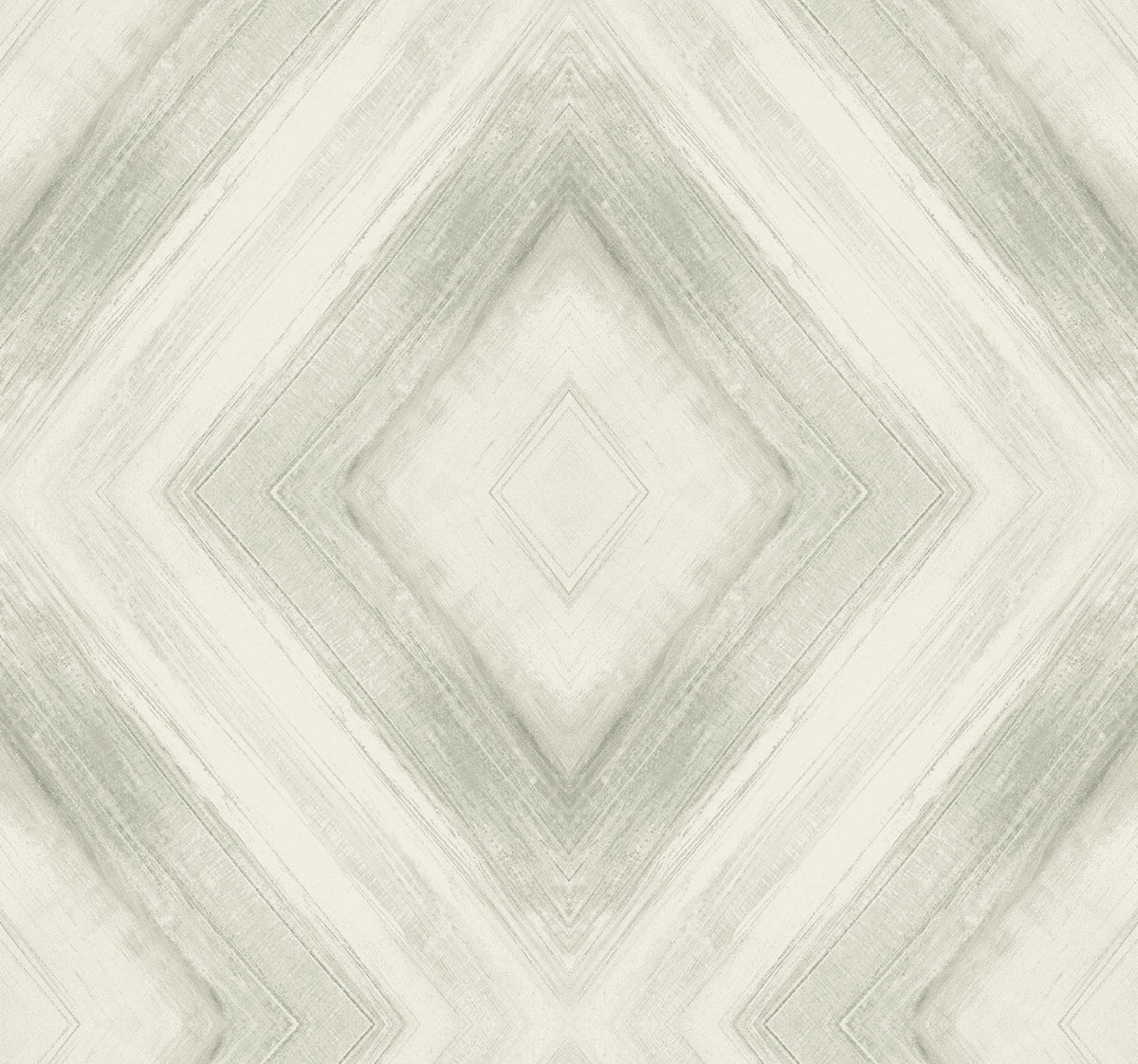 Ballad Wallpaper featuring an off-white background with a repeating diamond pattern created by textured, light grey vertical and diagonal brushstrokes.