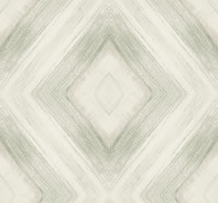 Ballad Wallpaper featuring an off-white background with a repeating diamond pattern created by textured, light grey vertical and diagonal brushstrokes.