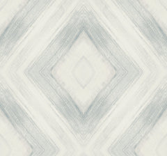 Ballad Wallpaper featuring a geometric diamond pattern formed by soft, gray-toned brushstroke textures on an off-white background.