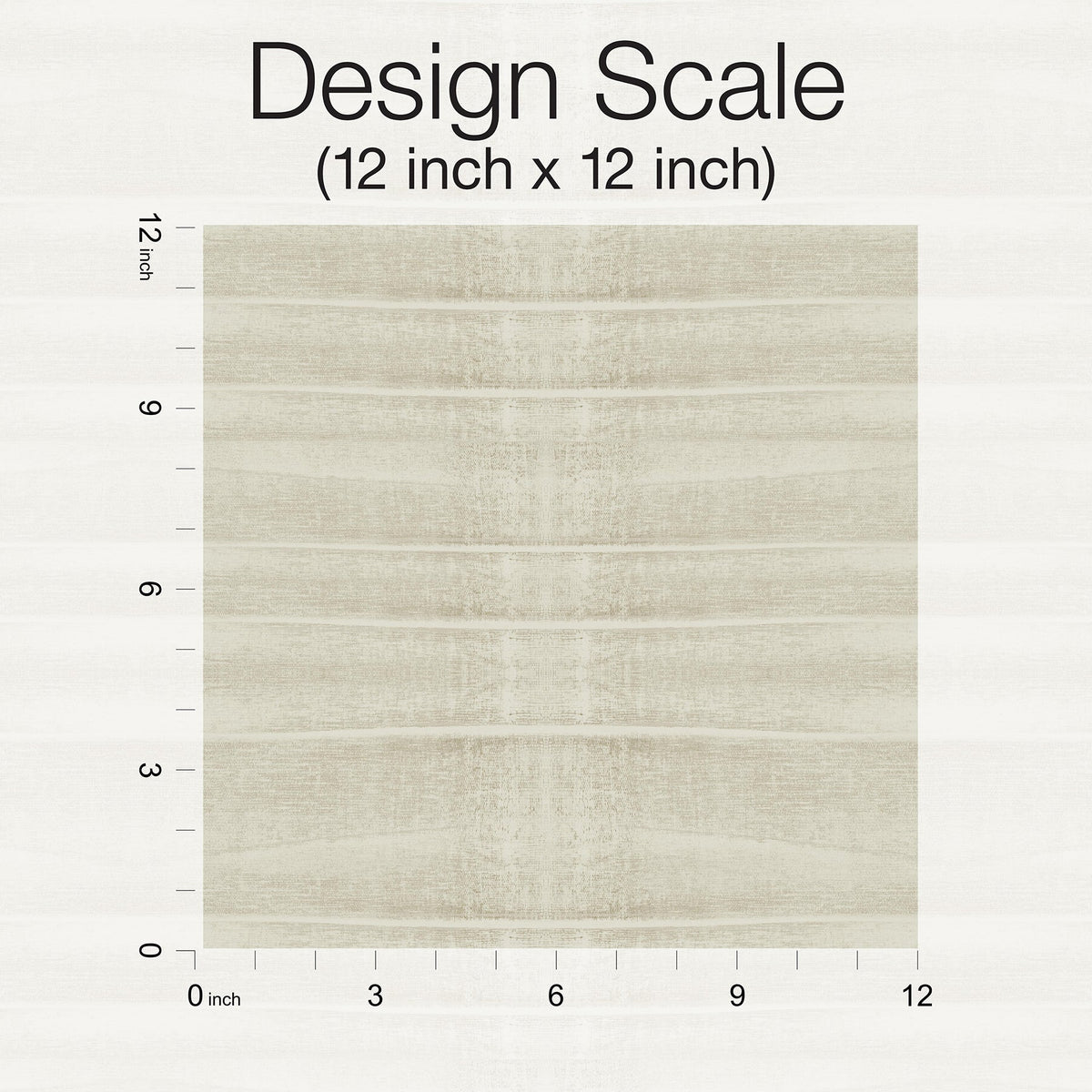A 12-inch by 12-inch square sample of Grey Stone Wallpaper, featuring a grey stone pattern with horizontal linear texturing.