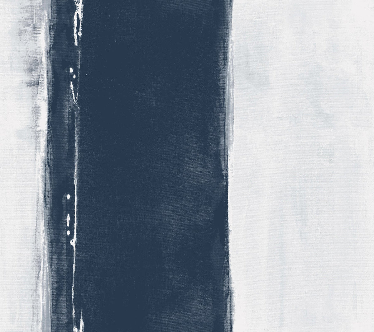 Ink Wash Wallpaper featuring a wide, vertical dark navy band flanked by white textured panels.