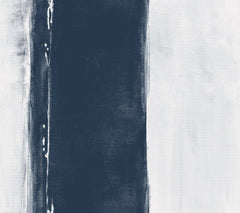 Ink Wash Wallpaper featuring a wide, vertical dark navy band flanked by white textured panels.