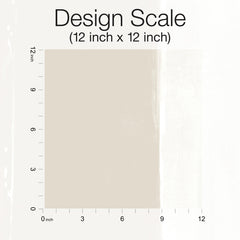 A 12 inch by 12 inch scale diagram of Ink Wash Wallpaper showing a light beige rectangular swatch with a blurred, brushstroke-style edge.