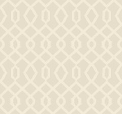 Luscious Wallpaper featuring a beige background with a repeating geometric lattice pattern.