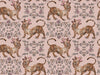 Ferrandi Wallpaper featuring a repeating pattern of stylized tigers and floral motifs on a light pink background.