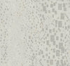 Candice Olson Gilded Confetti Wallpaper featuring a pattern of scattered, overlapping gray and gold-lined rectangles on a light gray background.